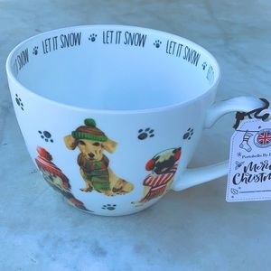 PORTOBELLO BY DESIGN “LET IT SNOW” CHRISTMAS DOGS MUG CUP PORCELAIN ENGLAND